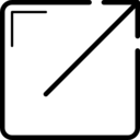link,arrows,multimedia option,square,expand,up arrow,external